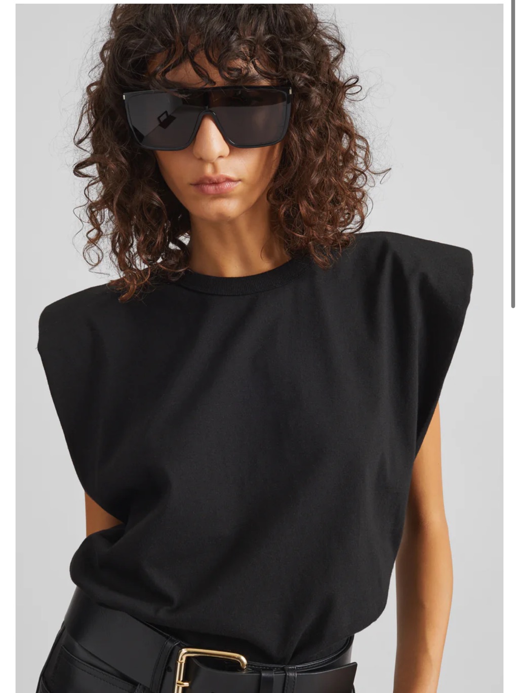 The Frankie Shop Black Eva Padded Muscle Shirt Xs Nwt